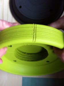 trait de coupe pour une gouttière